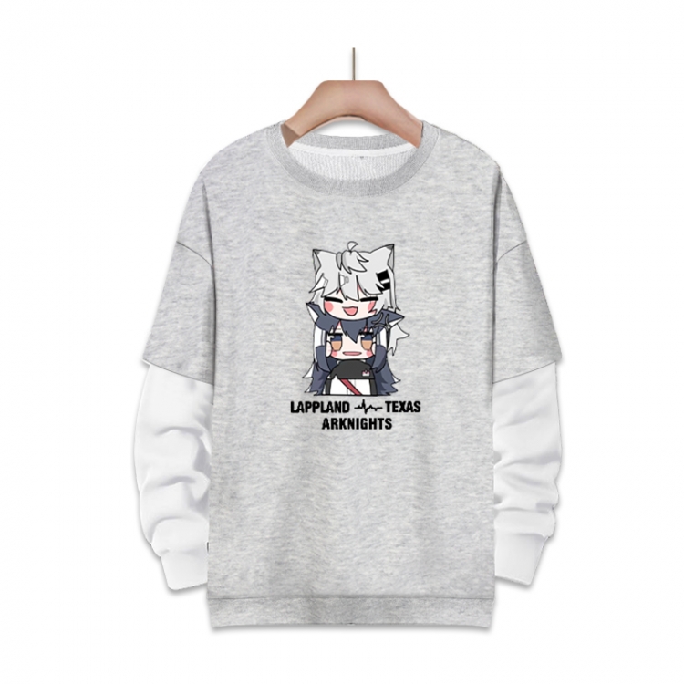 Arknights Anime fake two-piece thick round neck sweater from S to 3XL