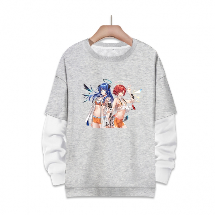 Arknights Anime fake two-piece thick round neck sweater from S to 3XL