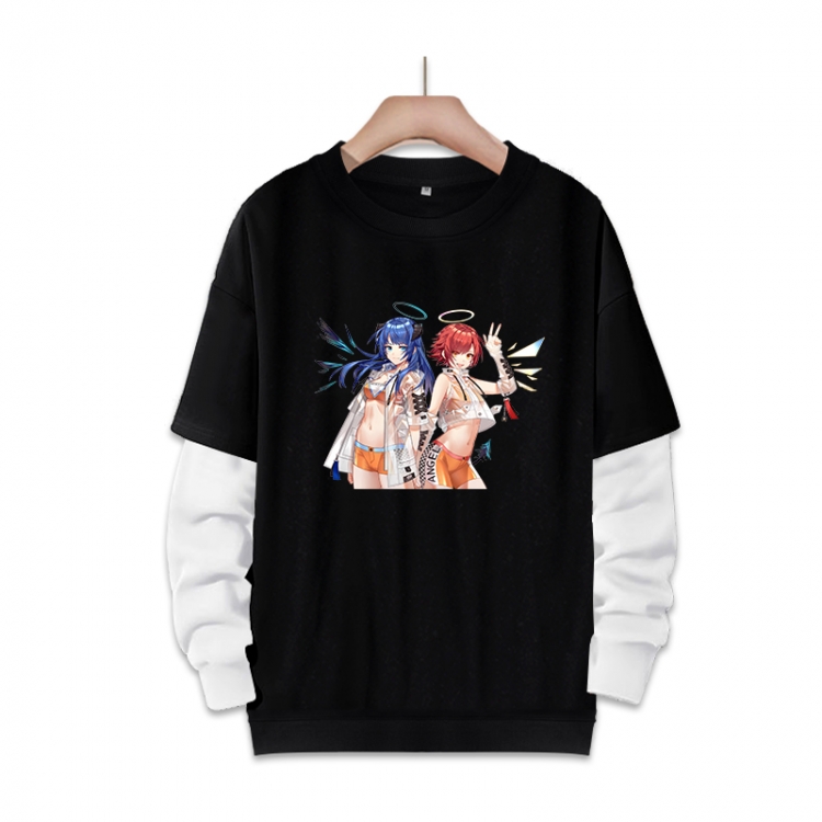 Arknights Anime fake two-piece thick round neck sweater from S to 3XL