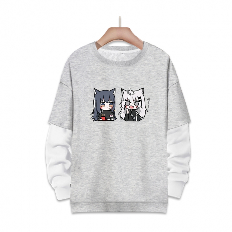 Arknights Anime fake two-piece thick round neck sweater from S to 3XL