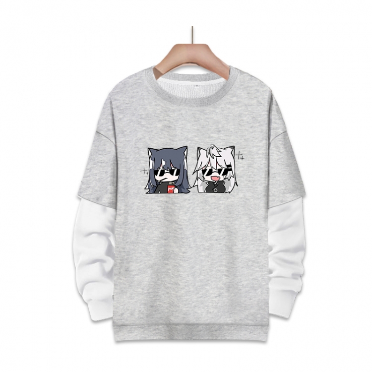 Arknights Anime fake two-piece thick round neck sweater from S to 3XL