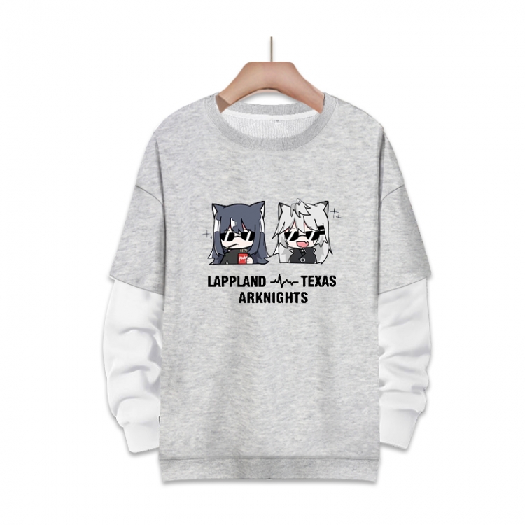 Arknights Anime fake two-piece thick round neck sweater from S to 3XL