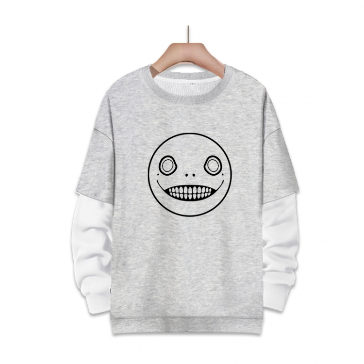 NieR:Automata Anime fake two-piece thick round neck sweater from S to 3XL