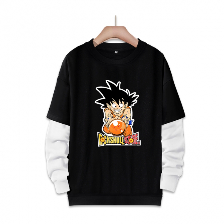 DRAGON BALL Anime fake two-piece thick round neck sweater from S to 3XL