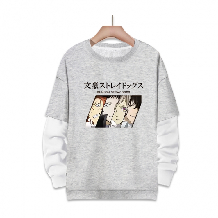 No Longer Human  Anime fake two-piece thick round neck sweater from S to 3XL