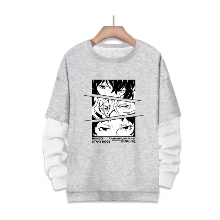 No Longer Human  Anime fake two-piece thick round neck sweater from S to 3XL