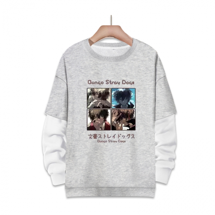 No Longer Human  Anime fake two-piece thick round neck sweater from S to 3XL