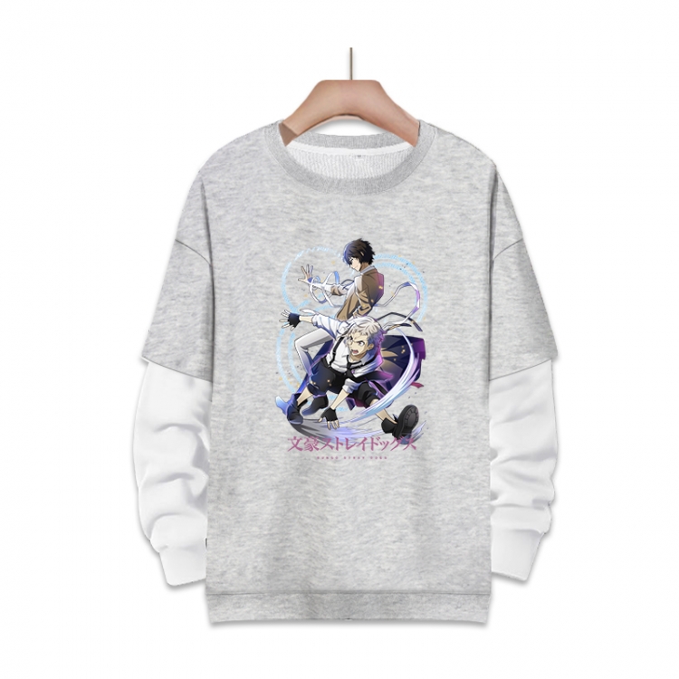 No Longer Human  Anime fake two-piece thick round neck sweater from S to 3XL