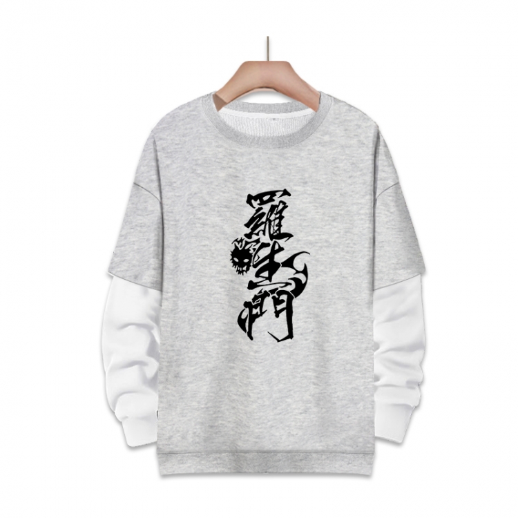 No Longer Human  Anime fake two-piece thick round neck sweater from S to 3XL