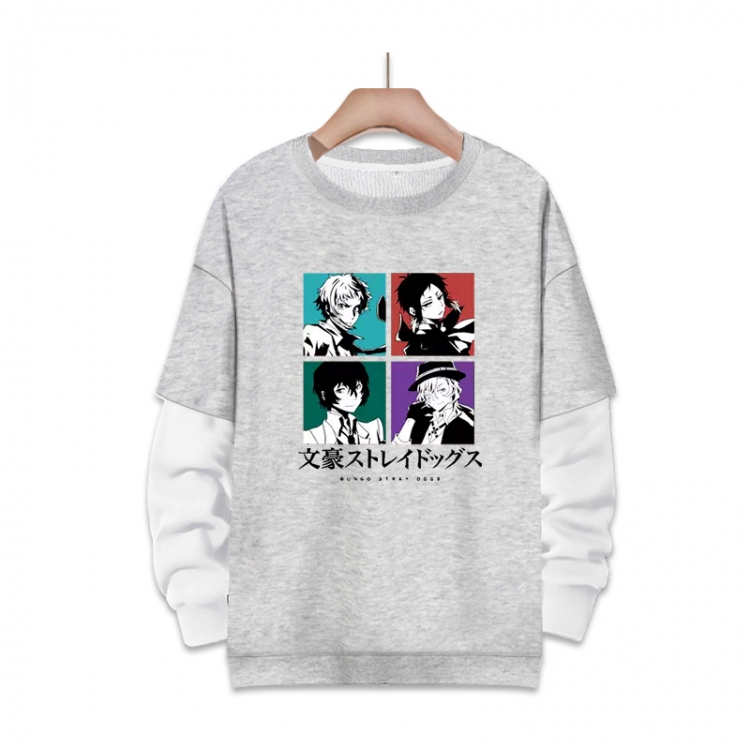 No Longer Human  Anime fake two-piece thick round neck sweater from S to 3XL