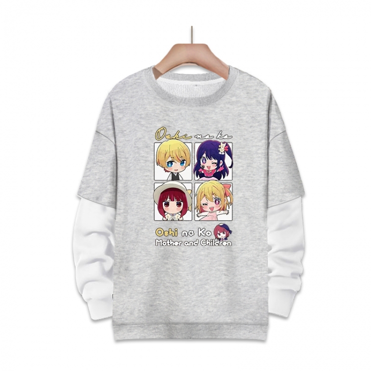 Oshi no ko Anime fake two-piece thick round neck sweater from S to 3XL