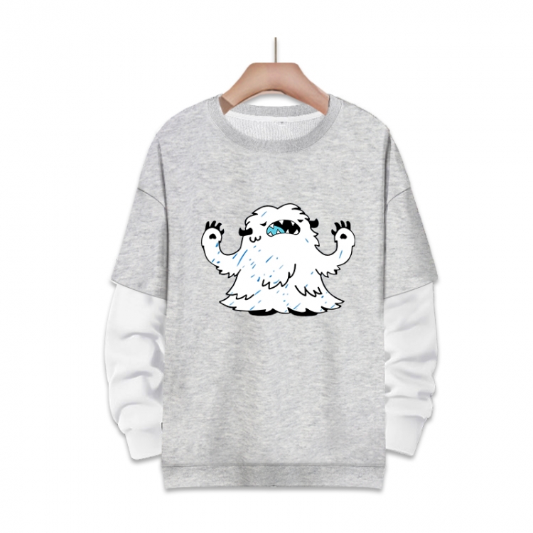 SK∞ Anime fake two-piece thick round neck sweater from S to 3XL