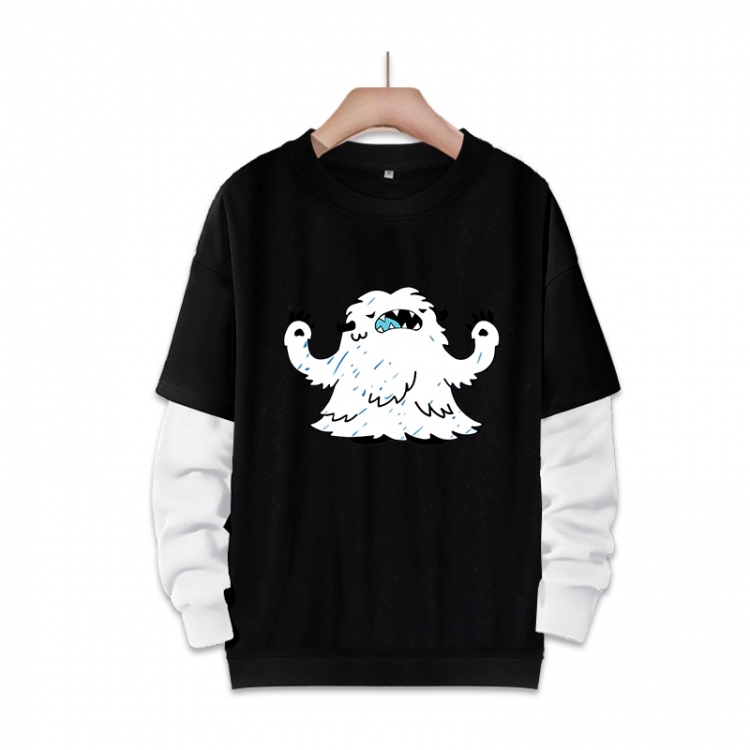 SK∞ Anime fake two-piece thick round neck sweater from S to 3XL