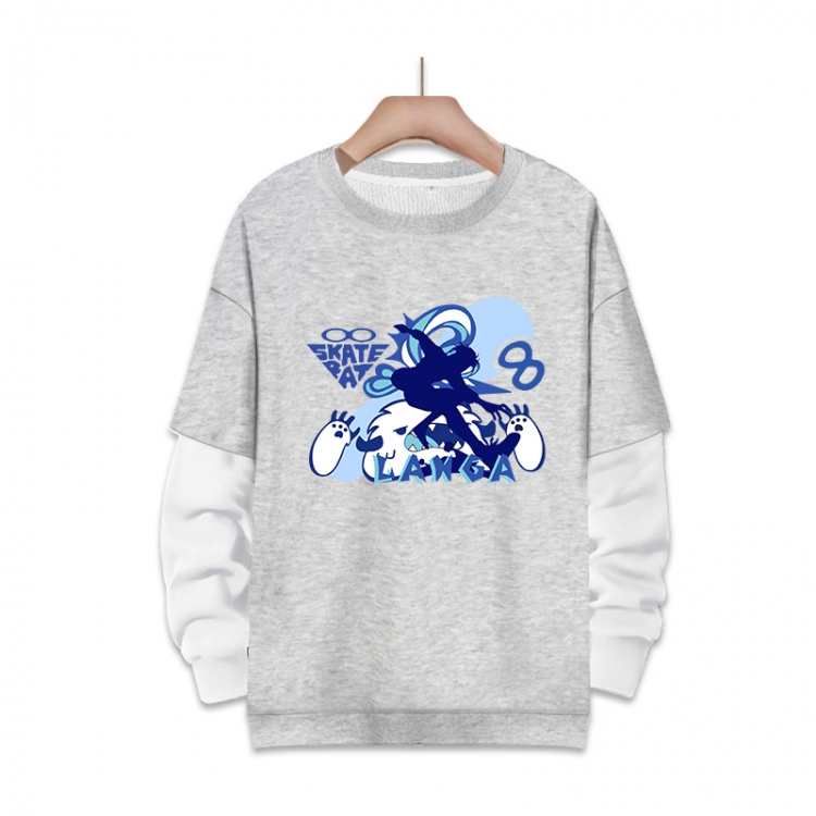 SK∞ Anime fake two-piece thick round neck sweater from S to 3XL