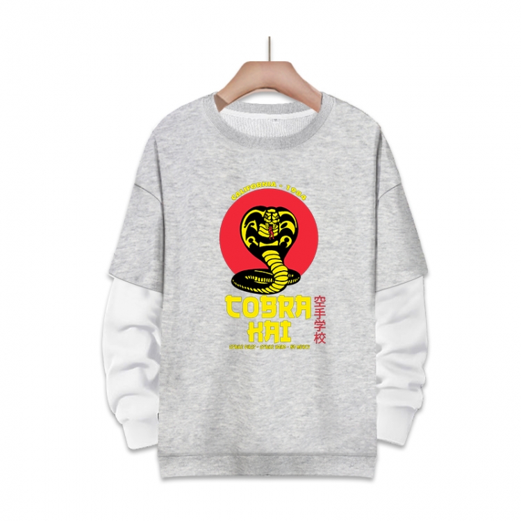 Cobra Kai: The Karate Kid Saga Continues Anime fake two-piece thick round neck sweater from S to 3XL