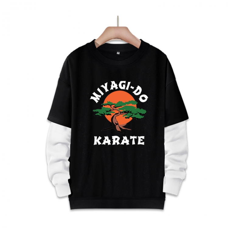 Cobra Kai: The Karate Kid Saga Continues Anime fake two-piece thick round neck sweater from S to 3XL