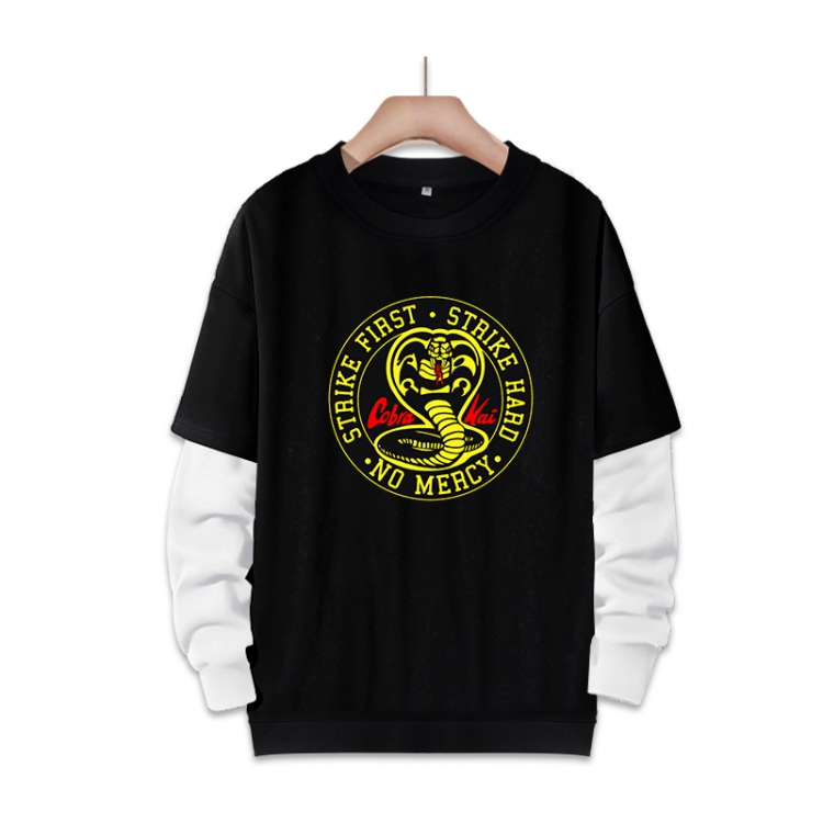 Cobra Kai: The Karate Kid Saga Continues Anime fake two-piece thick round neck sweater from S to 3XL