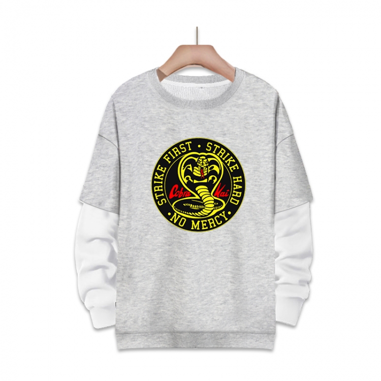 Cobra Kai: The Karate Kid Saga Continues Anime fake two-piece thick round neck sweater from S to 3XL