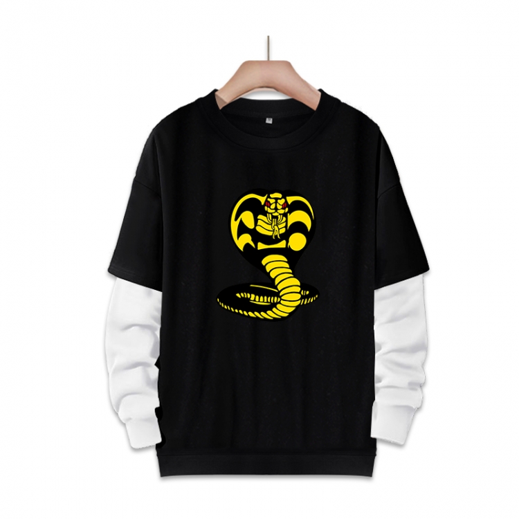 Cobra Kai: The Karate Kid Saga Continues Anime fake two-piece thick round neck sweater from S to 3XL