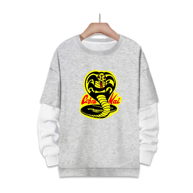 Cobra Kai: The Karate Kid Saga Continues Anime fake two-piece thick round neck sweater from S to 3XL