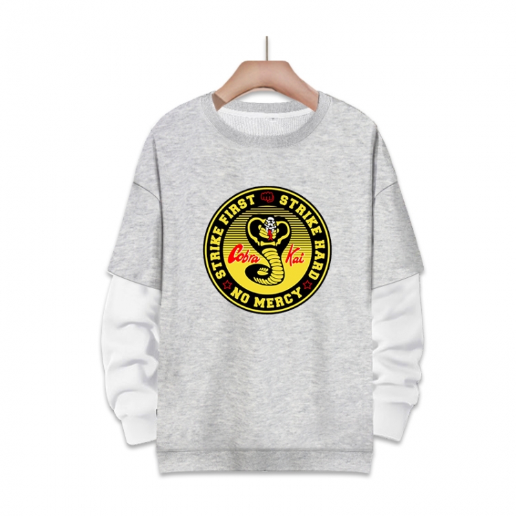 Cobra Kai: The Karate Kid Saga Continues Anime fake two-piece thick round neck sweater from S to 3XL