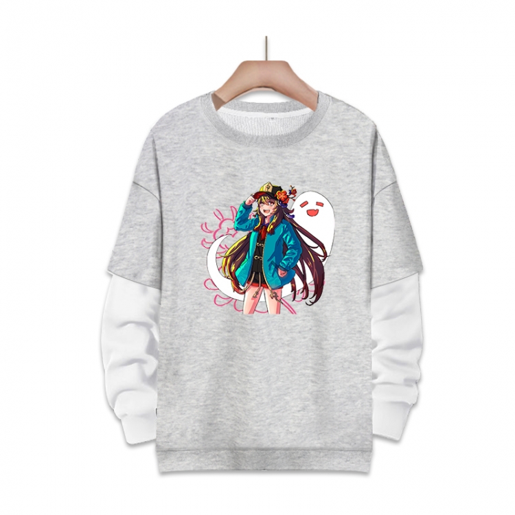 Genshin Impact Anime fake two-piece thick round neck sweater from S to 3XL