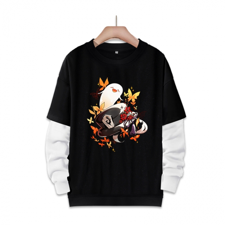 Genshin Impact Anime fake two-piece thick round neck sweater from S to 3XL