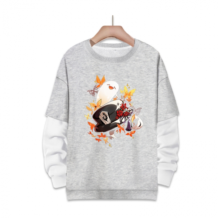 Genshin Impact Anime fake two-piece thick round neck sweater from S to 3XL