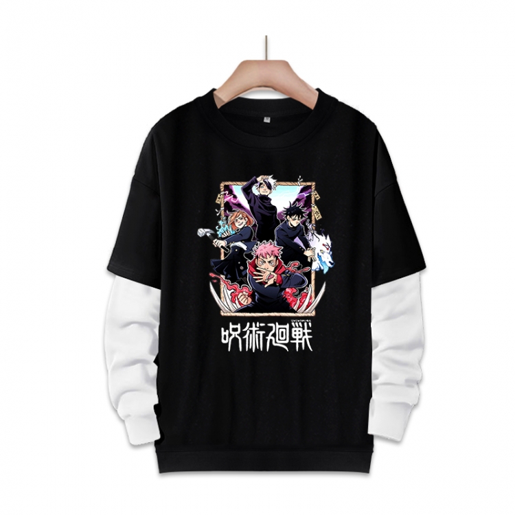 Jujutsu Kaisen Anime fake two-piece thick round neck sweater from S to 3XL