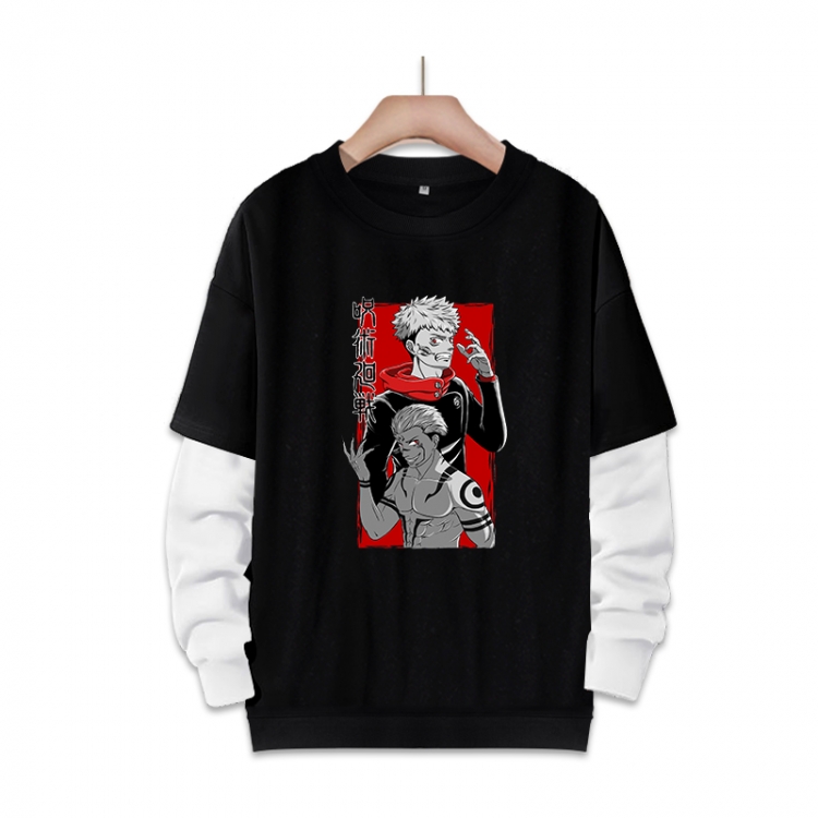 Jujutsu Kaisen Anime fake two-piece thick round neck sweater from S to 3XL