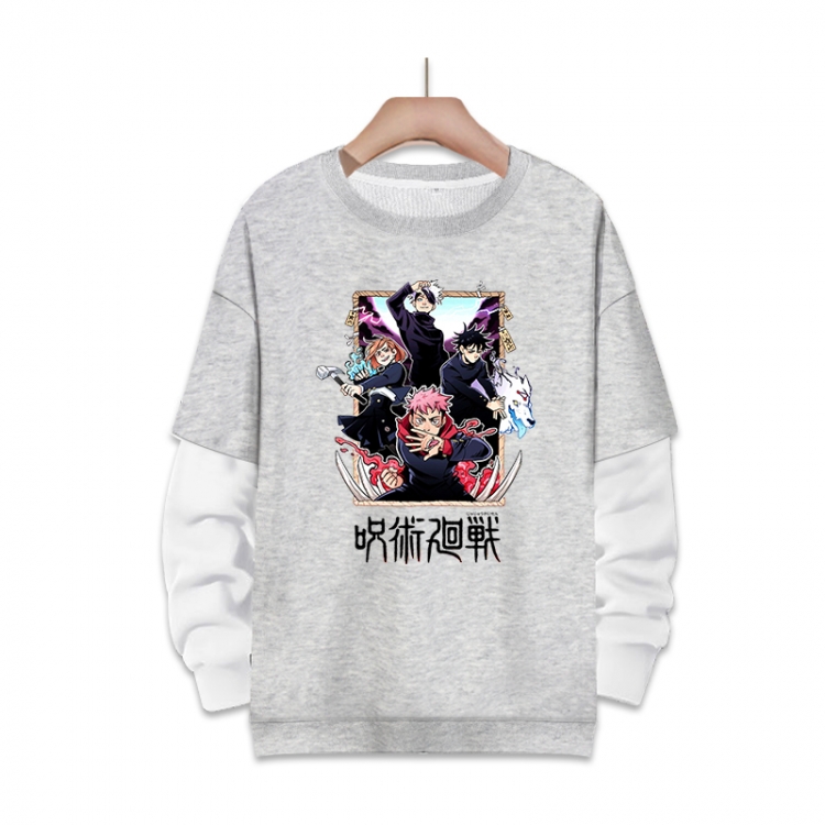 Jujutsu Kaisen Anime fake two-piece thick round neck sweater from S to 3XL