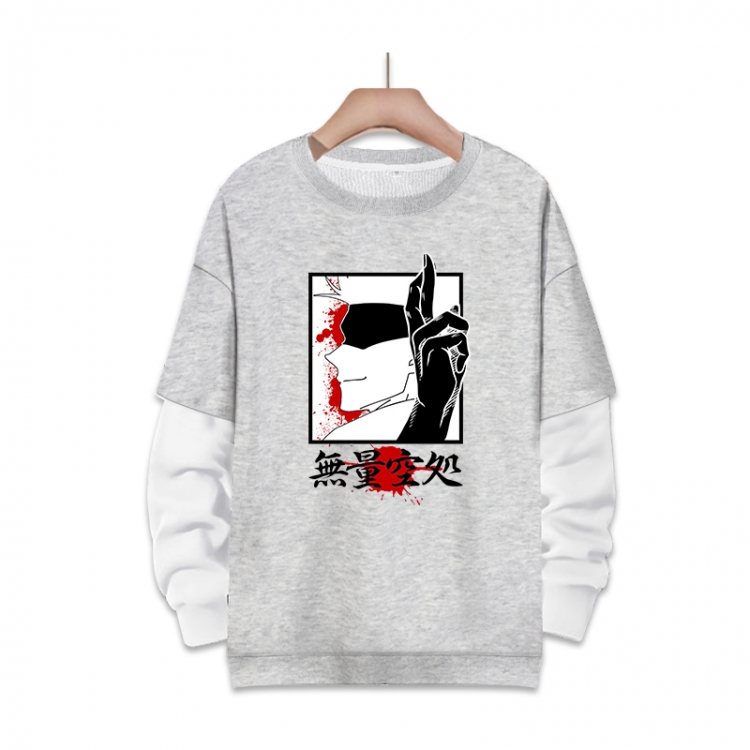 Jujutsu Kaisen Anime fake two-piece thick round neck sweater from S to 3XL