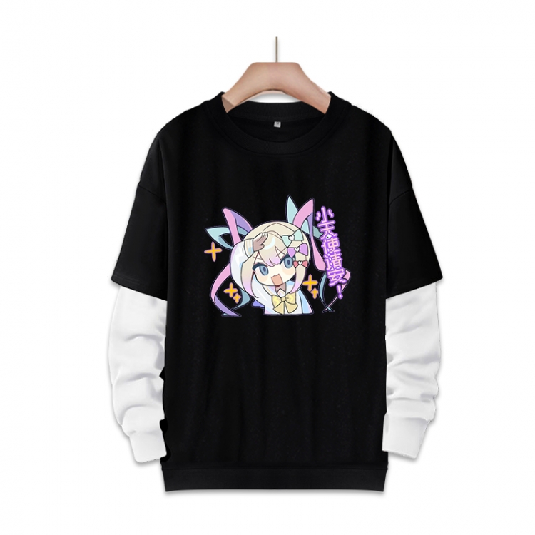 NEEDY GIRL OVERDOSE Anime fake two-piece thick round neck sweater from S to 3XL