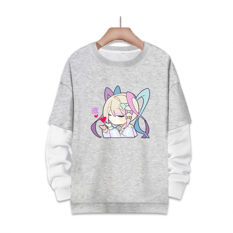 NEEDY GIRL OVERDOSE Anime fake two-piece thick round neck sweater from S to 3XL