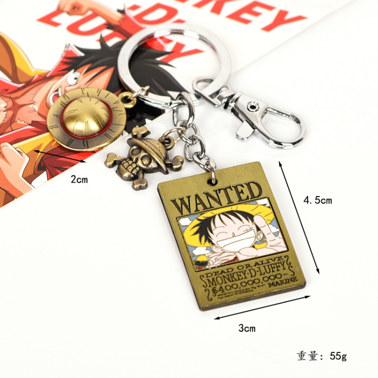 One Piece Anime peripheral chain burning 3 pendant keychain pendant