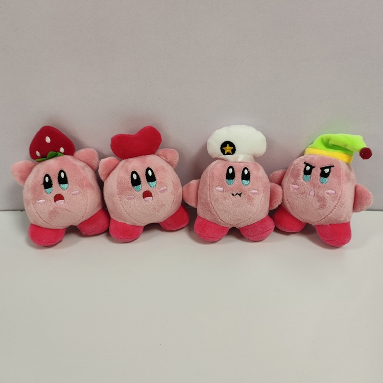 Kirby Animation peripheral plush toy doll pendant 10CM  a set of 4 price for 6 pcs