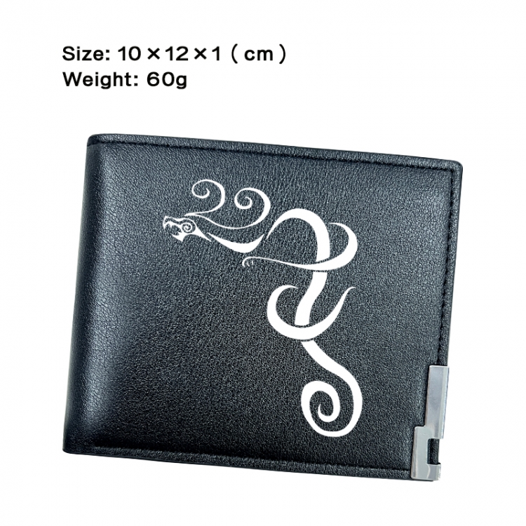 Tokyo Revengers Anime Peripheral PU Half Fold Black Leather Wallet Zero Wallet 10x12x1cm