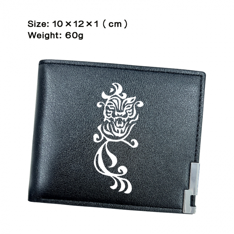 Tokyo Revengers Anime Peripheral PU Half Fold Black Leather Wallet Zero Wallet 10x12x1cm