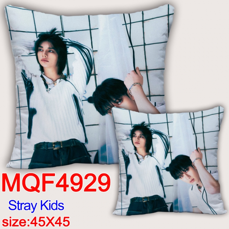 Stray Kids Anime square full-color pillow cushion 45X45CM NO FILLING MQF-4929