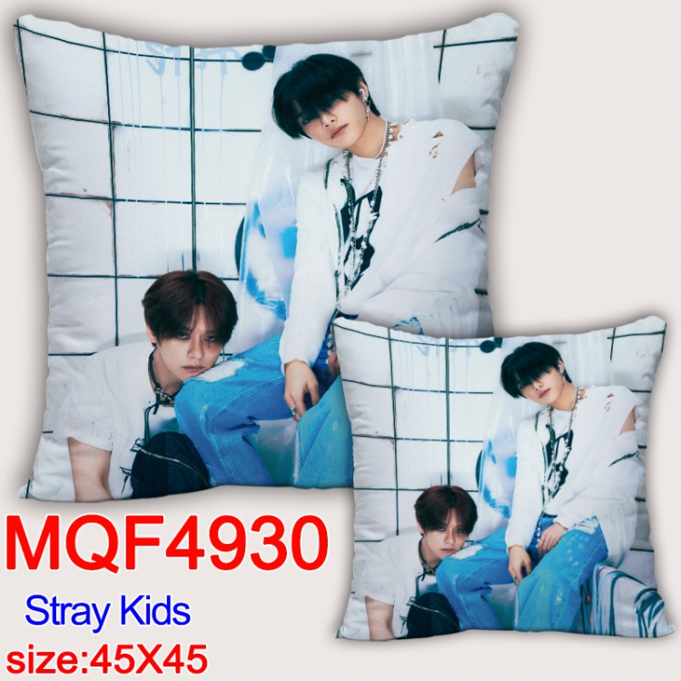Stray Kids Anime square full-color pillow cushion 45X45CM NO FILLING MQF-4930