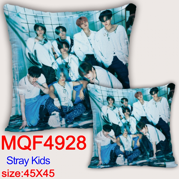 Stray Kids Anime square full-color pillow cushion 45X45CM NO FILLING MQF-4928