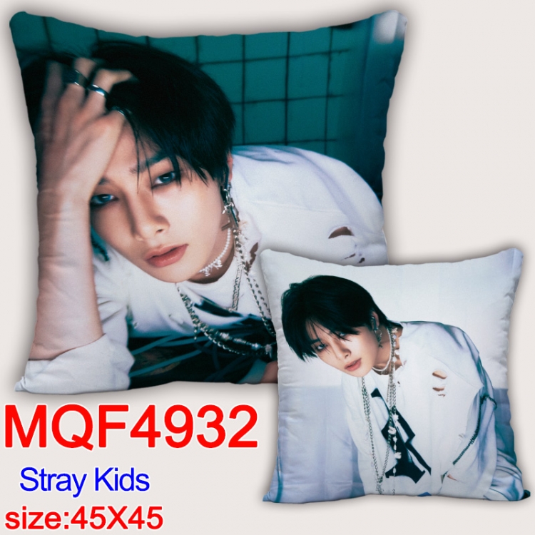 Stray Kids Anime square full-color pillow cushion 45X45CM NO FILLING MQF-4932