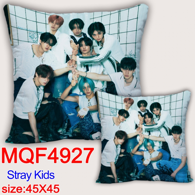 Stray Kids Anime square full-color pillow cushion 45X45CM NO FILLING MQF-4927
