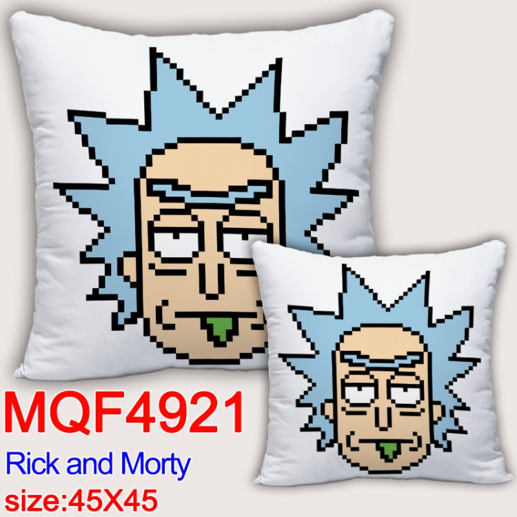 Rick and Morty Anime square full-color pillow cushion 45X45CM NO FILLING  MQF-4921