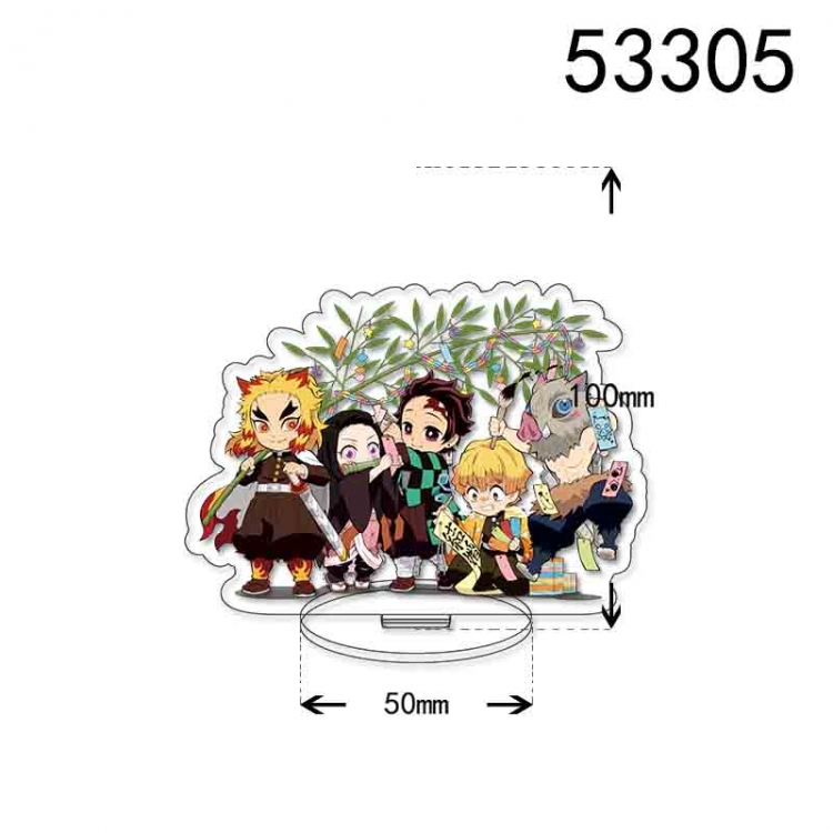 Demon Slayer Kimets Anime characters acrylic Standing Plates Keychain 15CM 53305