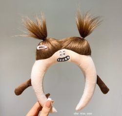 Cartoon plush hair hoop hair c...