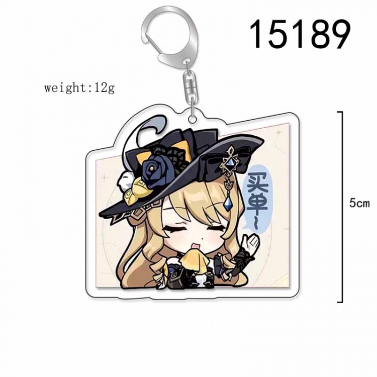 Genshin Impact Anime Acrylic Keychain Charm price for 5 pcs 15189