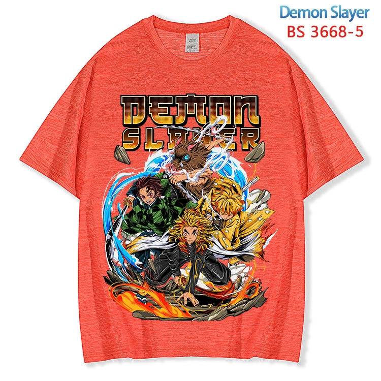 Demon Slayer Kimets  ice silk cotton loose and comfortable T-shirt from XS to 5XL  BS-3668-5