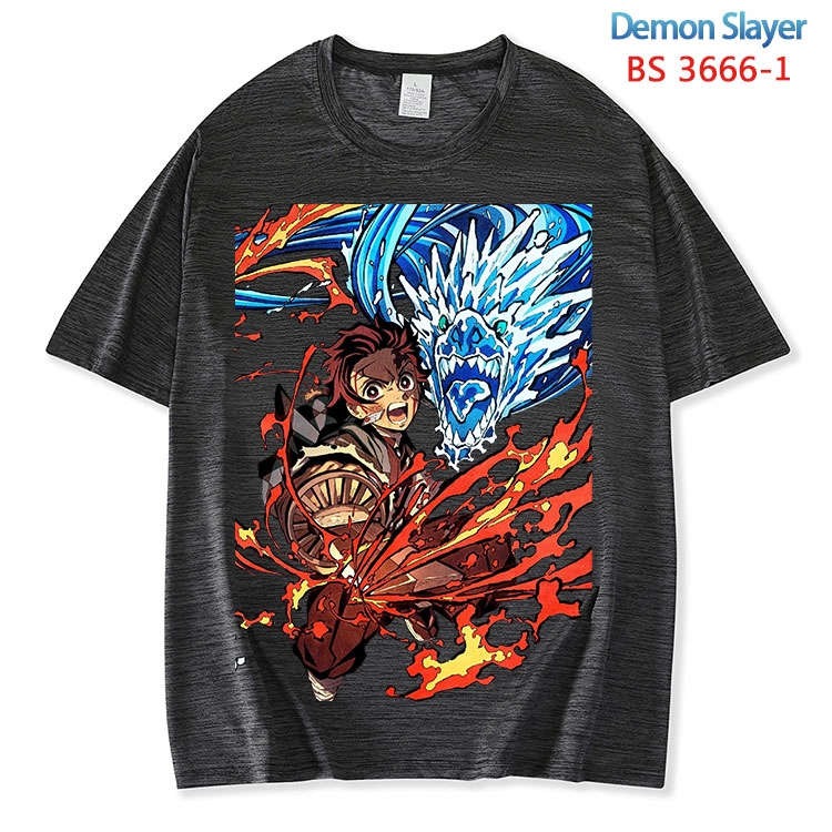 Demon Slayer Kimets  ice silk cotton loose and comfortable T-shirt from XS to 5XL  BS-3666-1