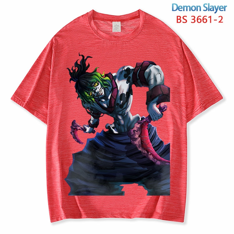 Demon Slayer Kimets  ice silk cotton loose and comfortable T-shirt from XS to 5XL  BS-3661-2